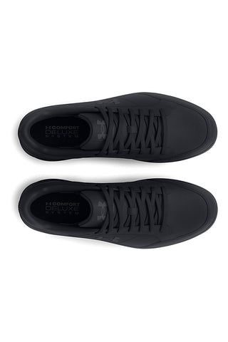 Črni športni copati z usnjenim zgornjim delom za vsakodnevno udobje Under Armour Official