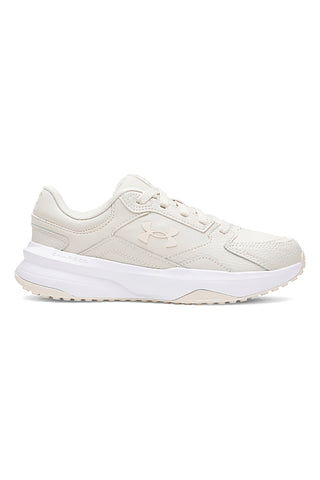 Sneakers beige con inserti in pelle e suola ammortizzata Under Armour Edge Leather