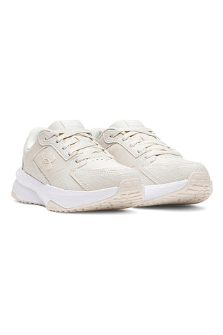 Sneakers beige con inserti in pelle e suola ammortizzata Under Armour Edge Leather