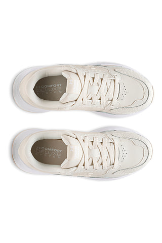 Sneakers beige con inserti in pelle e suola ammortizzata Under Armour Edge Leather