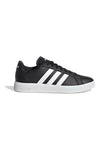 Črni športni copati z 3 belimi črtami Adidas Grand Court Base 2