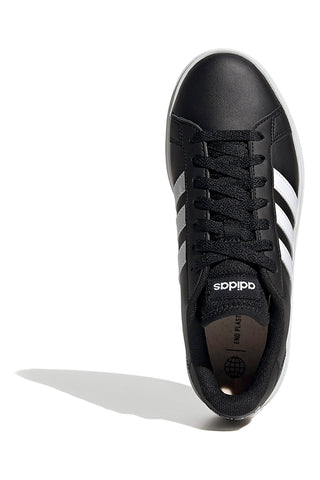 Črni športni copati z 3 belimi črtami Adidas Grand Court Base 2