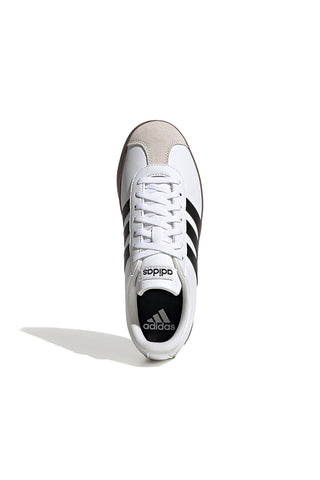 Beli čevlji z črnimi črtami in ojačano konico Adidas VL Court Base