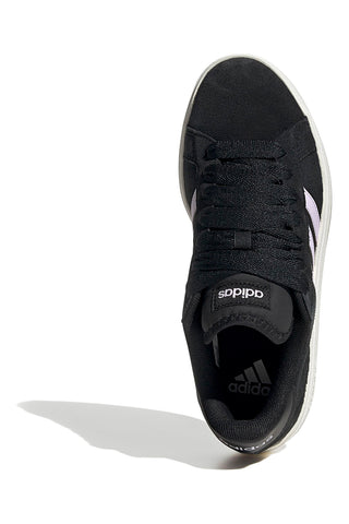 Črni superge z lila črtami iz semiša Adidas Grand Court Base 00s