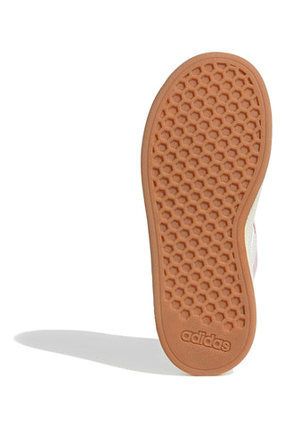 Roza usnjene čevlje z belimi črtami Adidas Grand Court 00s K