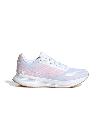 Bele tekaške čevlje z roza detajli in podplatom Cloudfoam Adidas Runfalcon 5 J