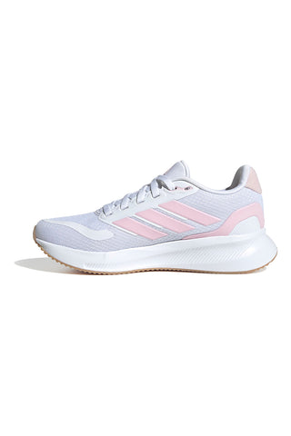 Bele tekaške čevlje z roza detajli in podplatom Cloudfoam Adidas Runfalcon 5 J