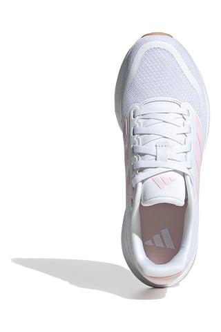 Bele tekaške čevlje z roza detajli in podplatom Cloudfoam Adidas Runfalcon 5 J