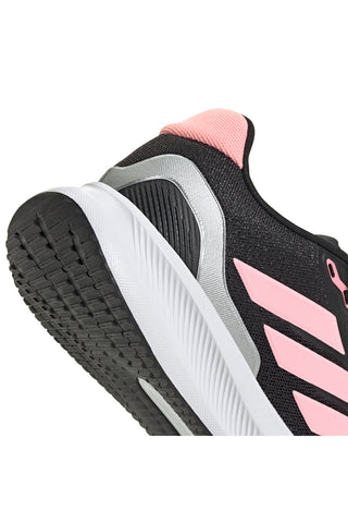 Črni tekaški copati z roza mrežastimi detajli Adidas Runfalcon 5 J