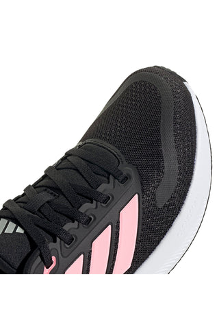 Črni tekaški copati z roza mrežastimi detajli Adidas Runfalcon 5 J