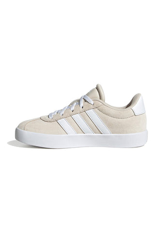 Bež usnjene superge z belimi črtami Adidas VL Court 3 K