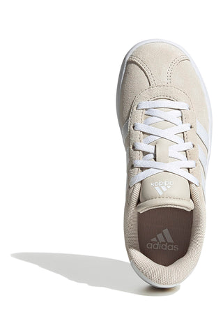 Bež usnjene superge z belimi črtami Adidas VL Court 3 K