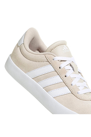 Bež usnjene superge z belimi črtami Adidas VL Court 3 K