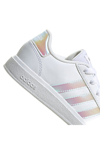 Bele superge z mavričnimi črtami Adidas Grand Court 2 K