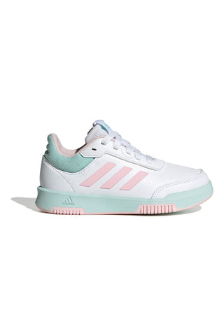 Bele superge s pastelno obarvanimi detajli iz sintetičnih materialov Adidas Tensaur Sport 2.0 K