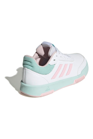 Bele superge s pastelno obarvanimi detajli iz sintetičnih materialov Adidas Tensaur Sport 2.0 K