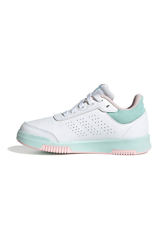 Bele superge s pastelno obarvanimi detajli iz sintetičnih materialov Adidas Tensaur Sport 2.0 K