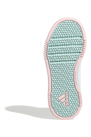 Bele superge s pastelno obarvanimi detajli iz sintetičnih materialov Adidas Tensaur Sport 2.0 K