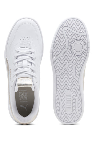Bele superge z zlatimi detajli Puma Court Lally Metallic Whisper