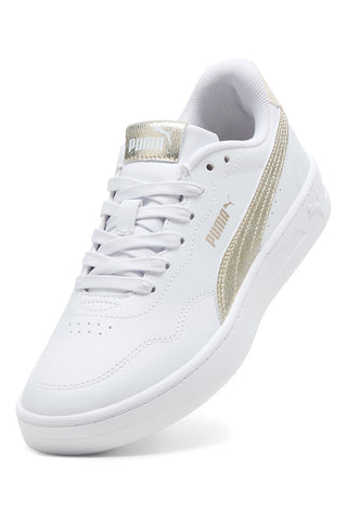 Bele superge z zlatimi detajli Puma Court Lally Metallic Whisper