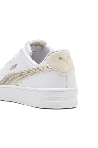 Bele superge z zlatimi detajli Puma Court Lally Metallic Whisper