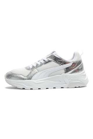 Bele in srebrne mrežaste superge Puma Trinity 2 Lt Metallic Whisper