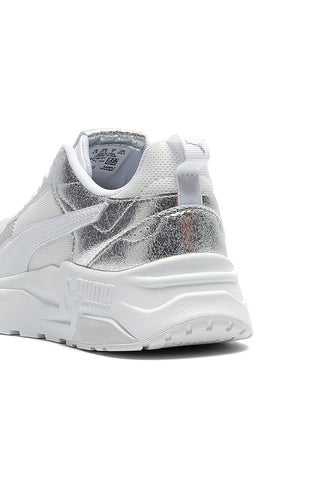 Bele in srebrne mrežaste superge Puma Trinity 2 Lt Metallic Whisper
