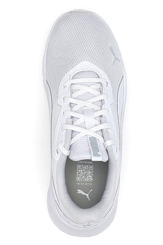Bele in svetlo sive mrežaste superge Puma FlexFocus Lite Modern Jr
