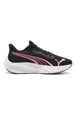 Črno-rožnate in bele mrežaste športne copate Puma Pounce Lite Jr