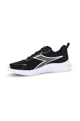 Diadora Robin 7 W črno bela dihajoča tekaška obutev z blažilnikom