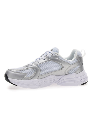 Dekliške bele in srebrne superge s kovinskimi vložki Diadora Alley Metal GS