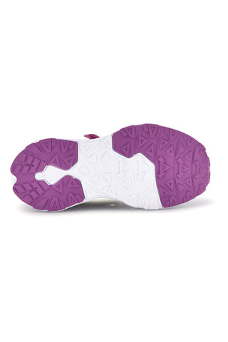 Sive športne copate z rožnatimi vložki in zapenjanjem na velcro Diadora Snipe 4 Jr.