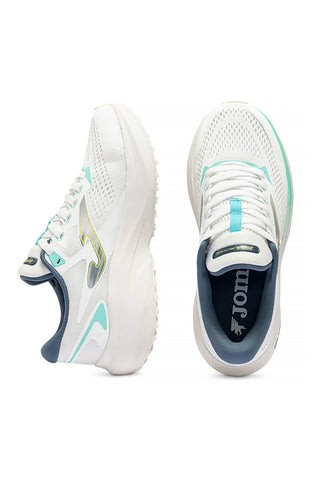Beli tekaški copati z zračnimi vložki v barvi teal Joma Speed 2602