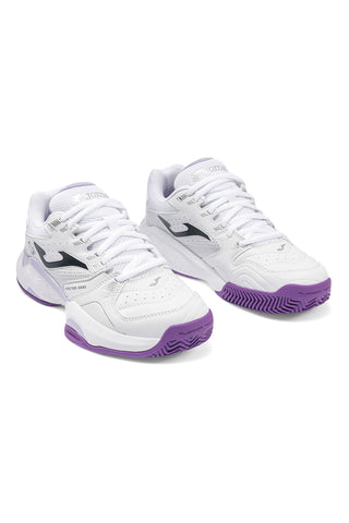 Beli teniški čevlji z zračnimi vijoličnimi vložki Joma Master 1000 2602
