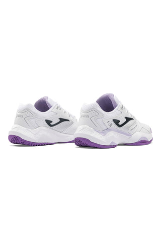 Beli teniški čevlji z zračnimi vijoličnimi vložki Joma Master 1000 2602