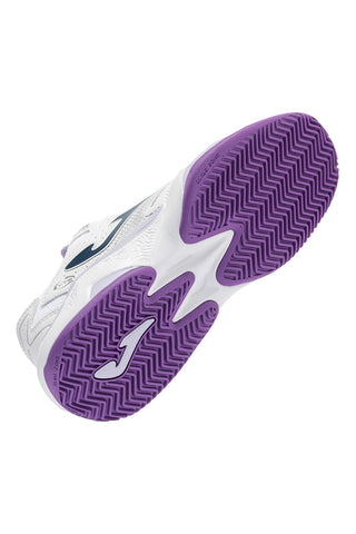 Beli teniški čevlji z zračnimi vijoličnimi vložki Joma Master 1000 2602