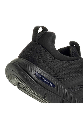Črni superge Cloudfoam z elastičnimi vezalkami Adidas Cloudfoam Flex