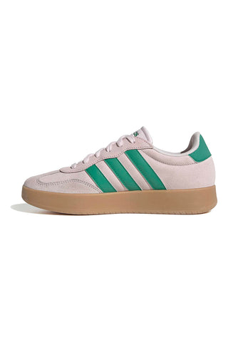 Bež superge z zelenimi črtami in detajli iz semiša Adidas Barreda