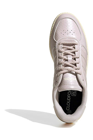 Roza cipria superge z učinkom usnja in dvignjeno podplatjo Adidas Breaknet Sleek