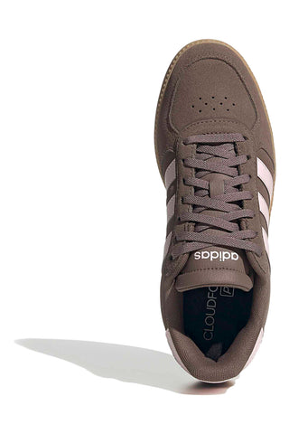 Rjavi superge z rožnatimi črtami in izrezanimi detajli Adidas Breaknet Sleek