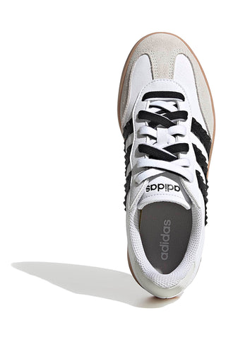 Bele superge z črnimi črtami in usnjenim noskom Adidas Barreda