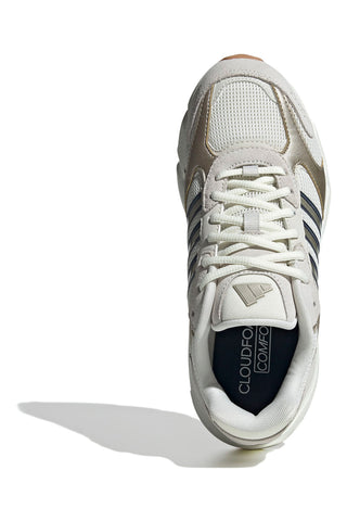 Bež superge iz mrežastega materiala s srebrnimi detajli in podplatom Cloudfoam Adidas Crazychaos 2000