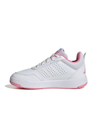 Bele superge z roza metaliziranimi črtami in podplatom, ki ne pušča sledi Adidas Tensaur Sport 3.0 K
