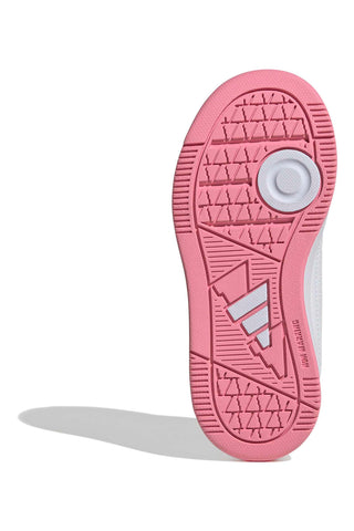 Bele superge z roza metaliziranimi črtami in podplatom, ki ne pušča sledi Adidas Tensaur Sport 3.0 K