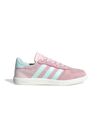 Roza superge iz semiša z modrimi črtami in predoblikovano podplatom Adidas Breaknet Sleek J