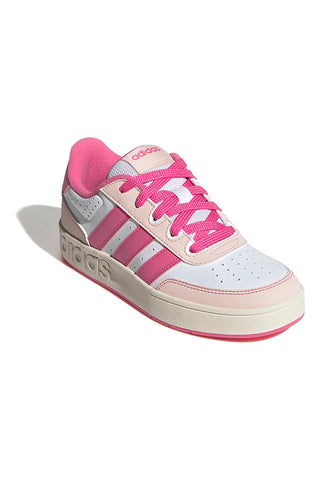 Bele superge z fuksijastimi črtami in platformo Adidas Breakbase J