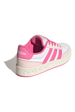 Bele superge z fuksijastimi črtami in platformo Adidas Breakbase J