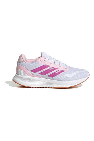 Bele in roza tekaške čevlje iz mrežastega materiala s podplatom Cloudfoam Adidas Runfalcon 5 J
