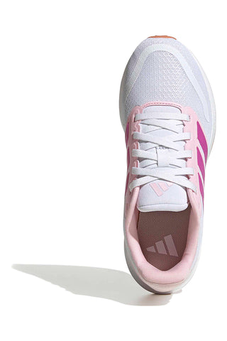 Bele in roza tekaške čevlje iz mrežastega materiala s podplatom Cloudfoam Adidas Runfalcon 5 J