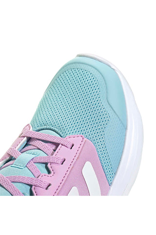 Svetlo modri tekaški čevlji z lila detajli iz dihalne mreže Adidas Tensaur Run 3.0 J